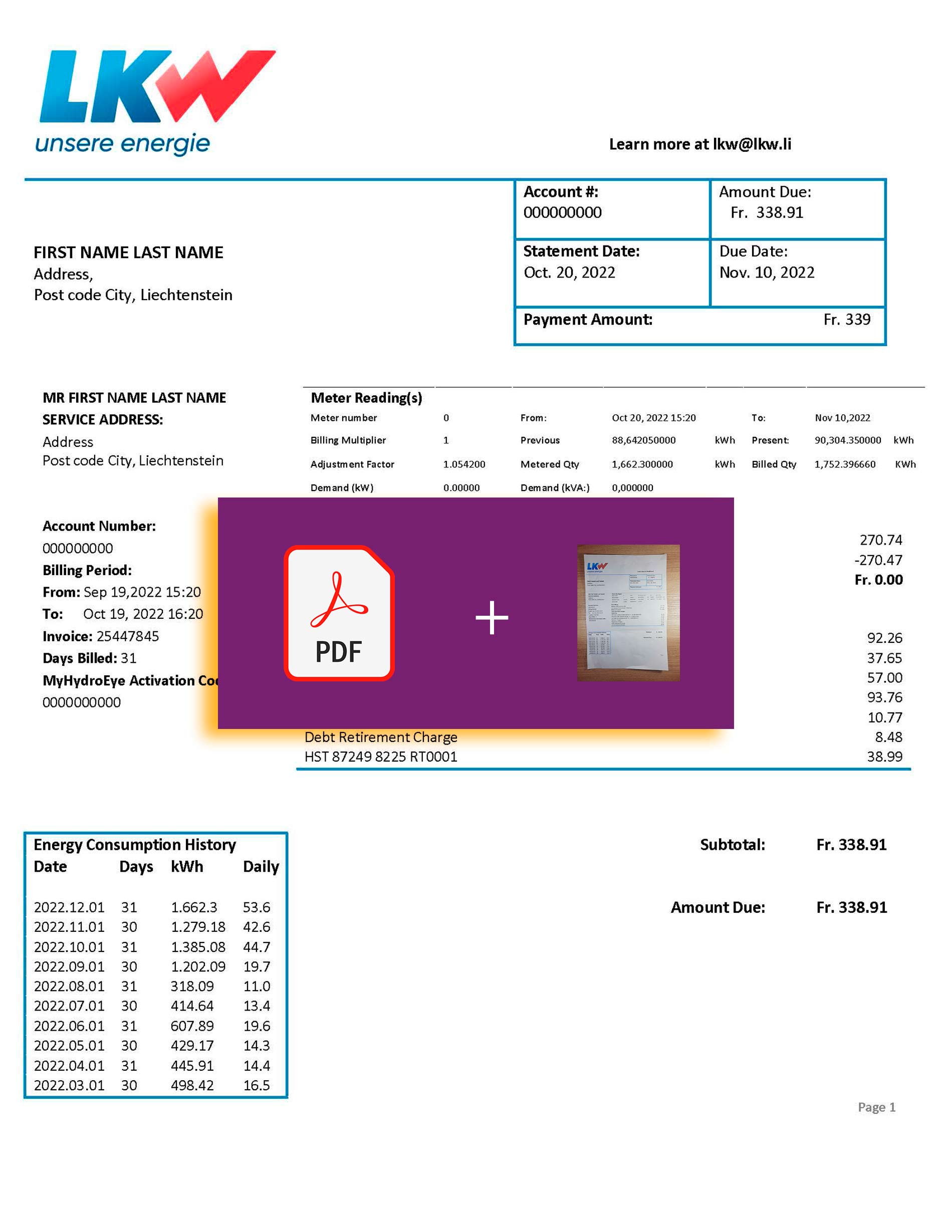 New Template Liechtenstein liecht 2 Liechtenstein utility bill
