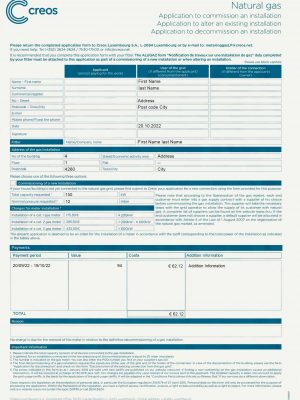 Luxembourg utility bill