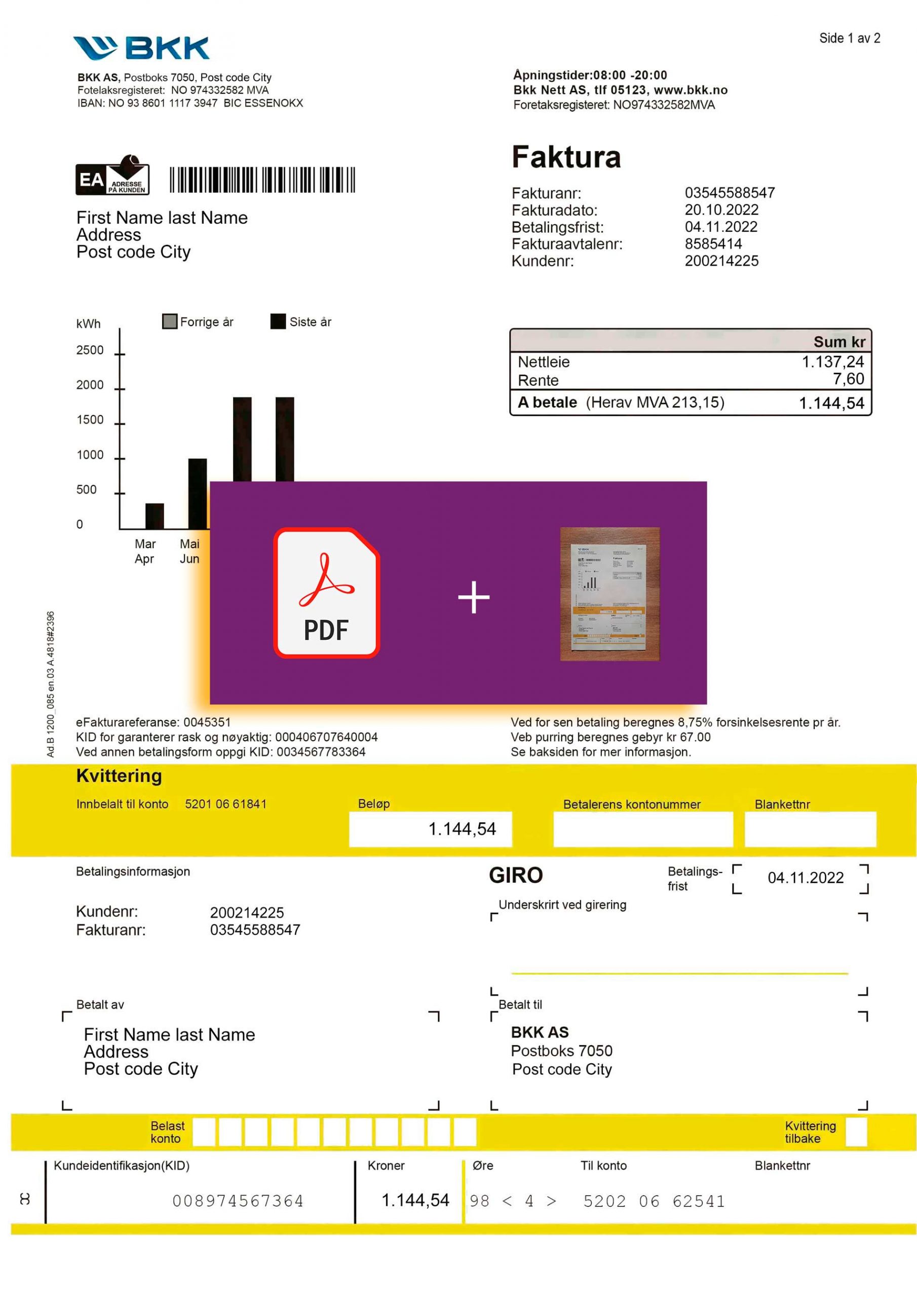 New Template Norway bkk 2 Norway utility bill