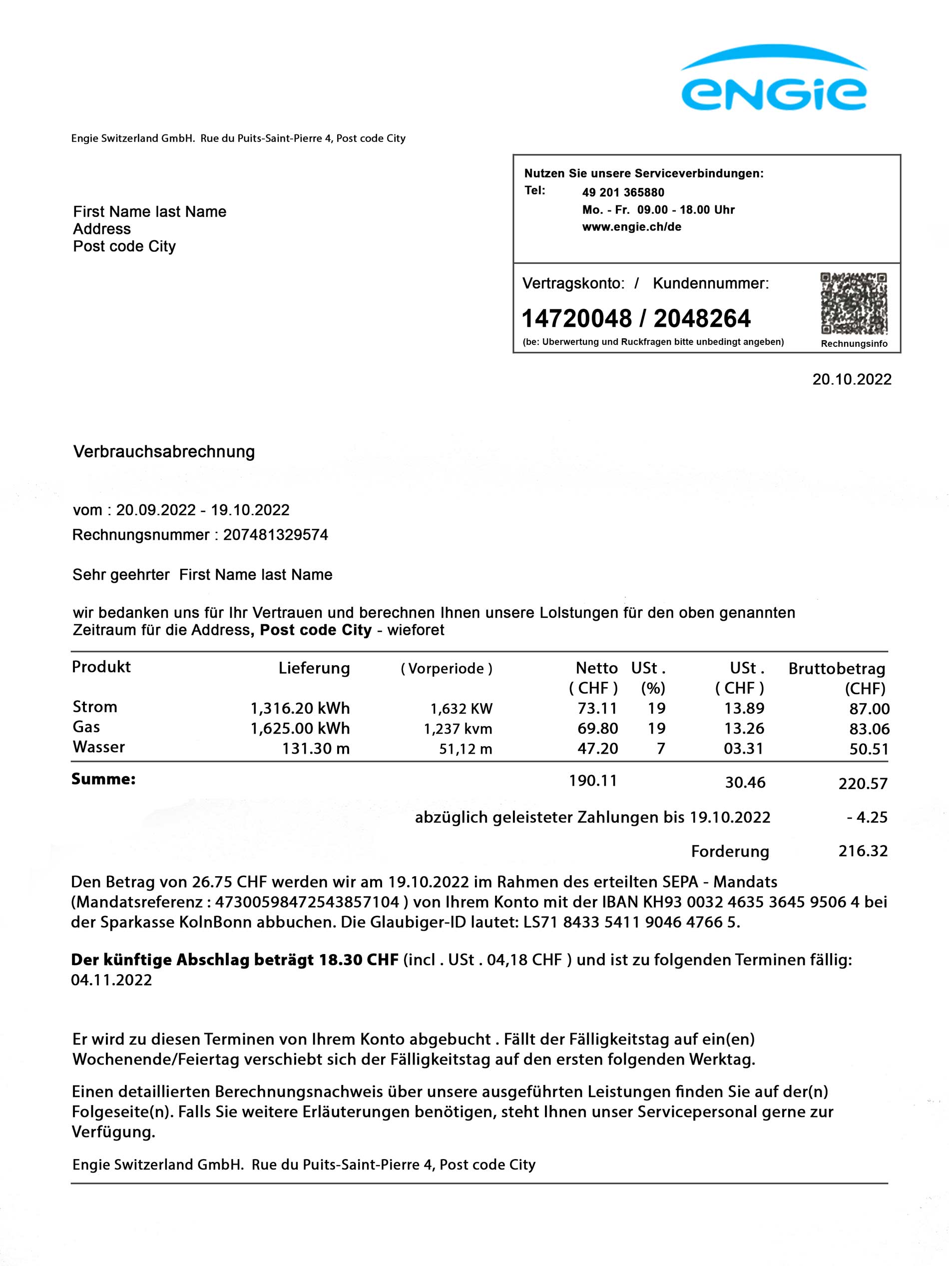New Template Switzerland eng 1 Switzerland Make utility bill template