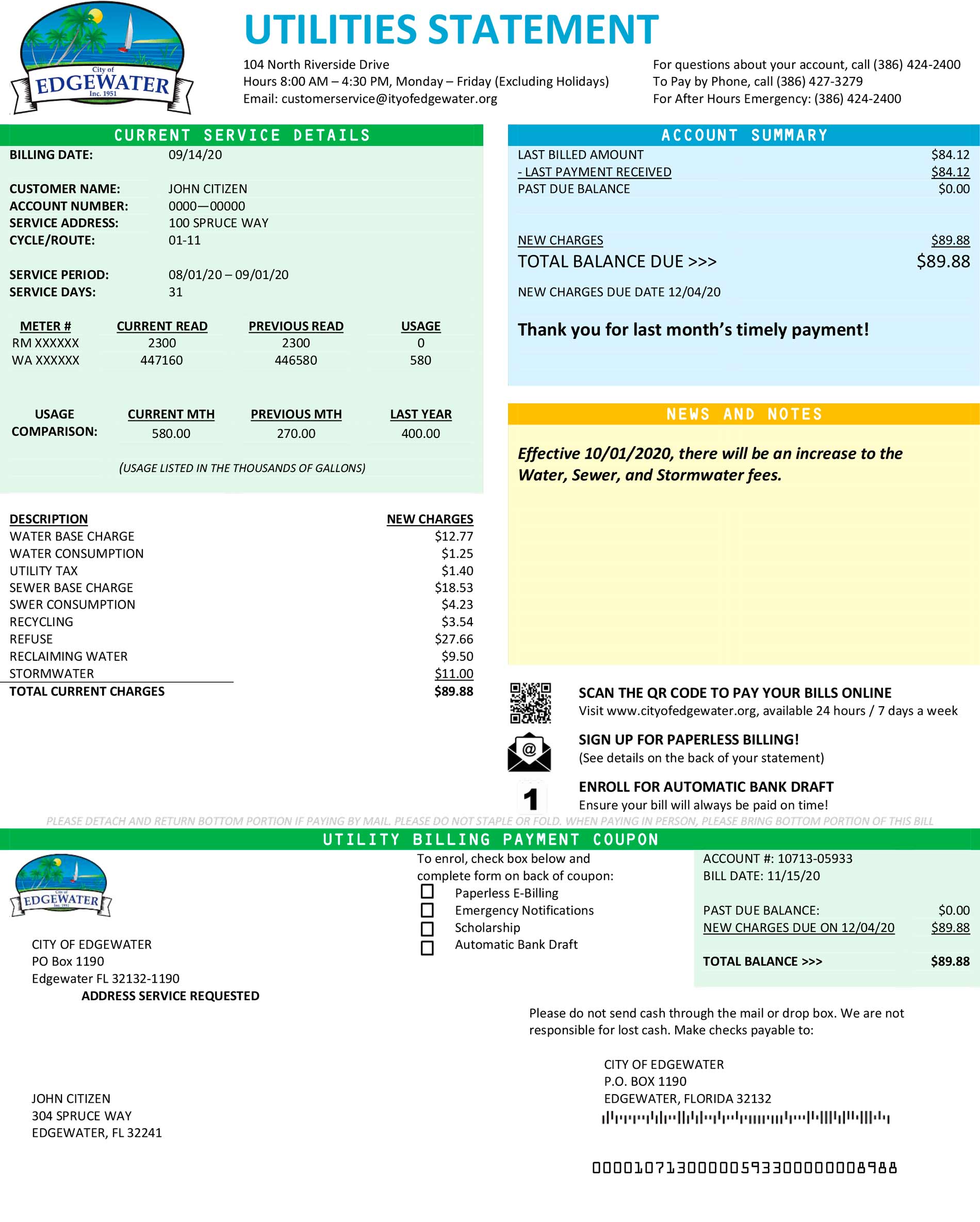 New Template Florida Edgewa 1 florida utility bill template
