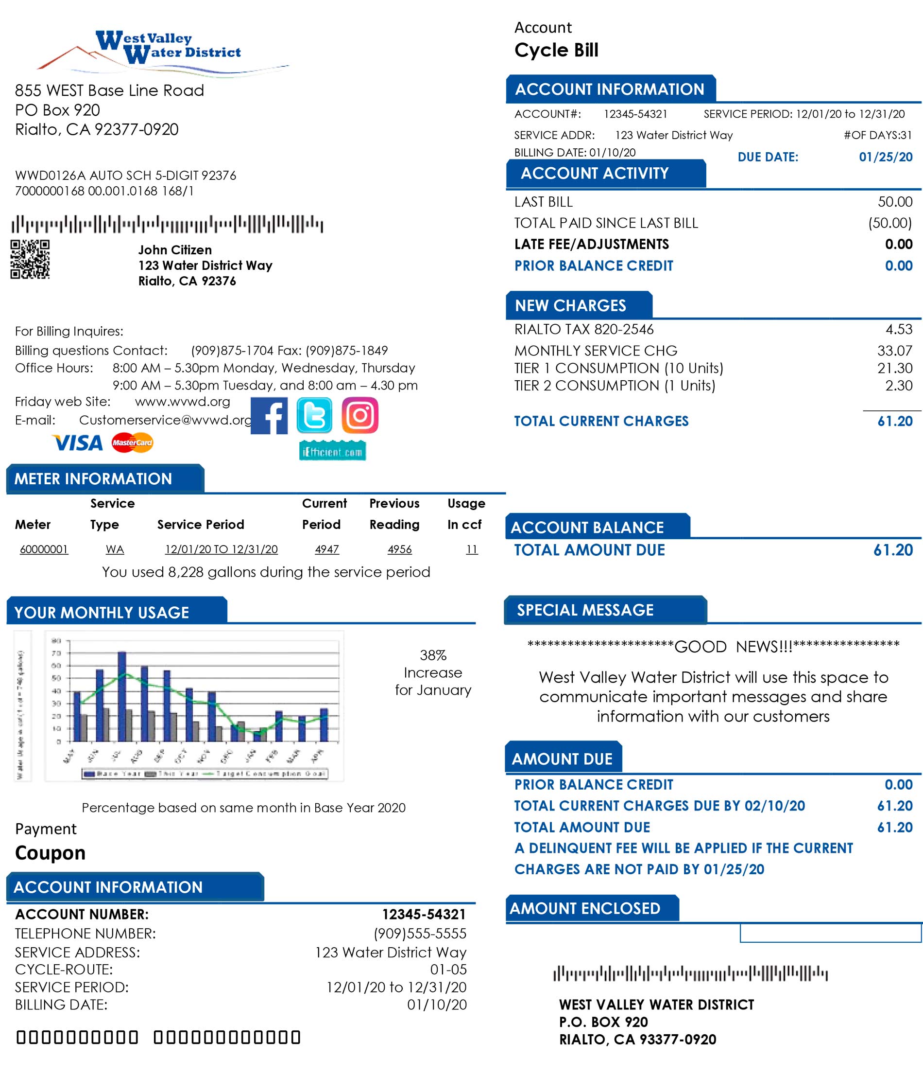 New Template California Valley 1 California utility bill template