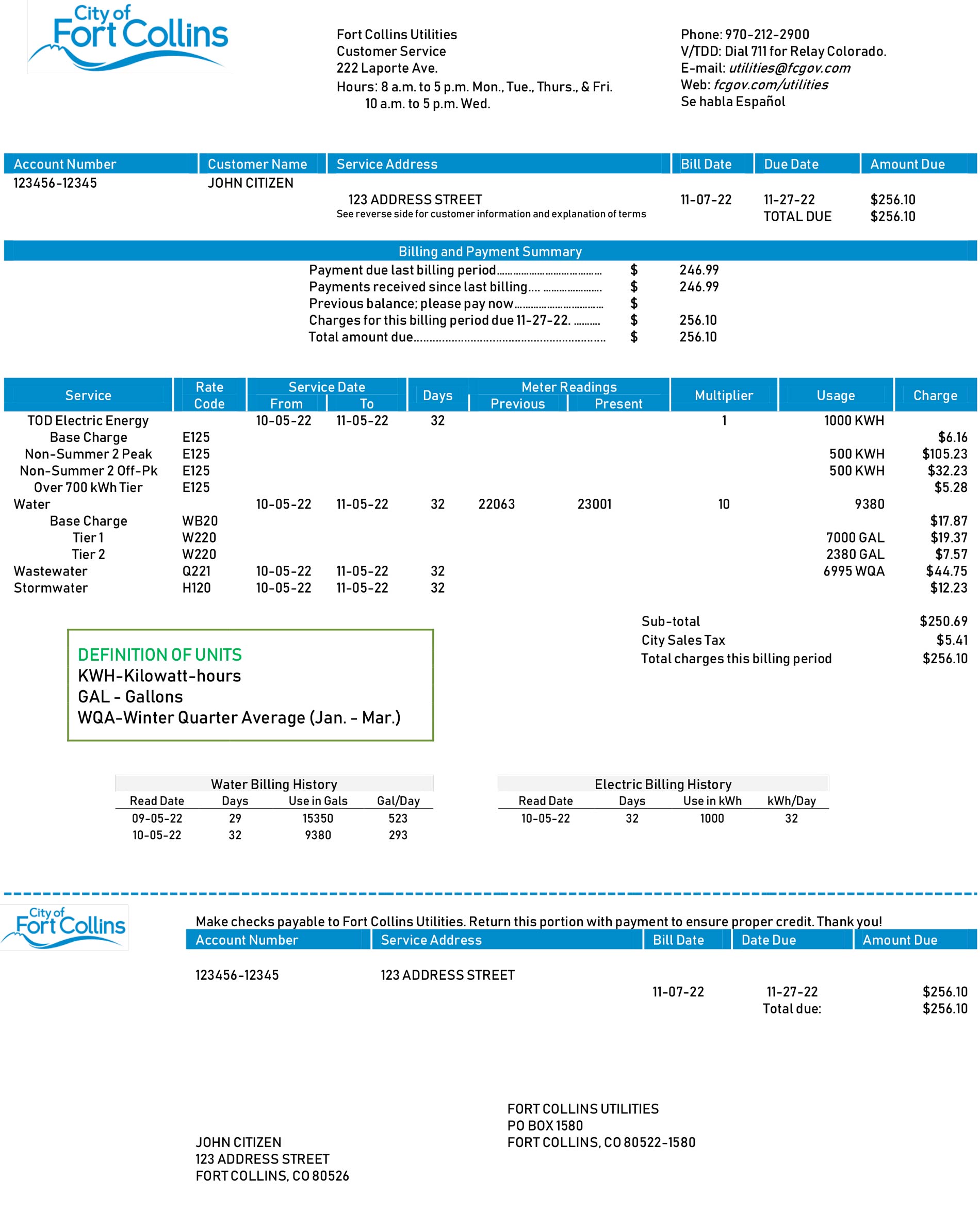 New Template Colorado Fort 1 Colorado utility bill template