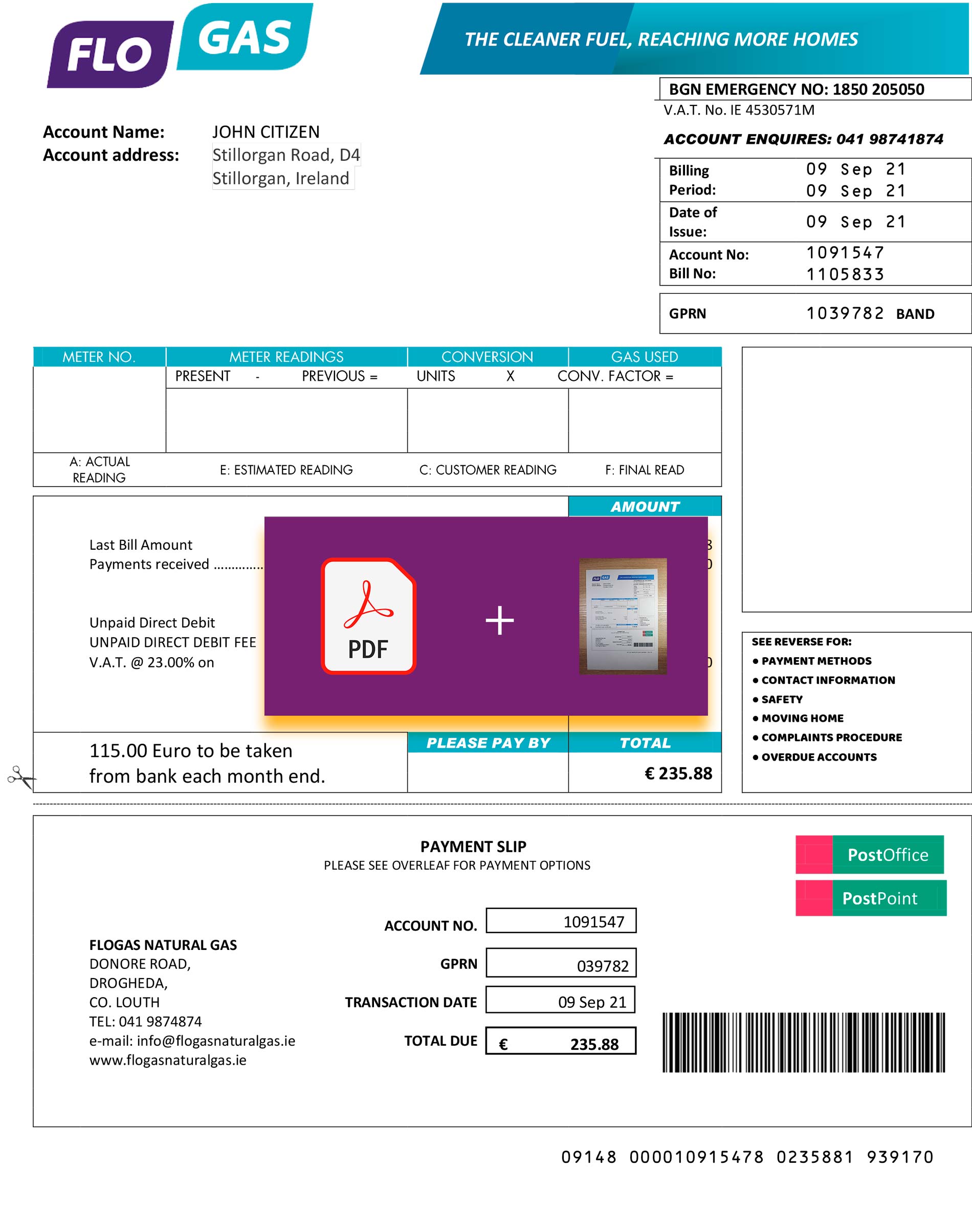 New Template Ireland Flog 2 Ireland utility bill