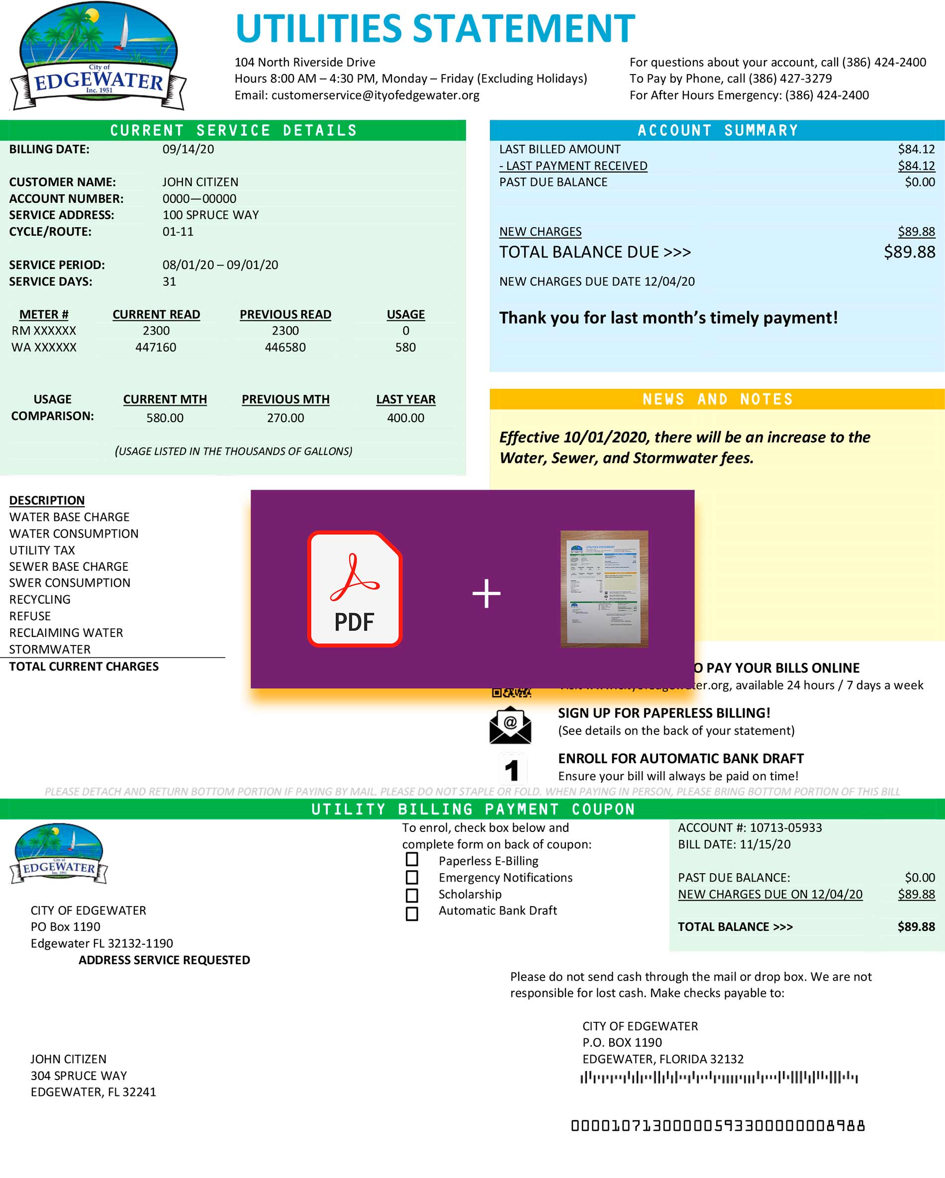 New Template Florida Edgewa 2 florida utility bill