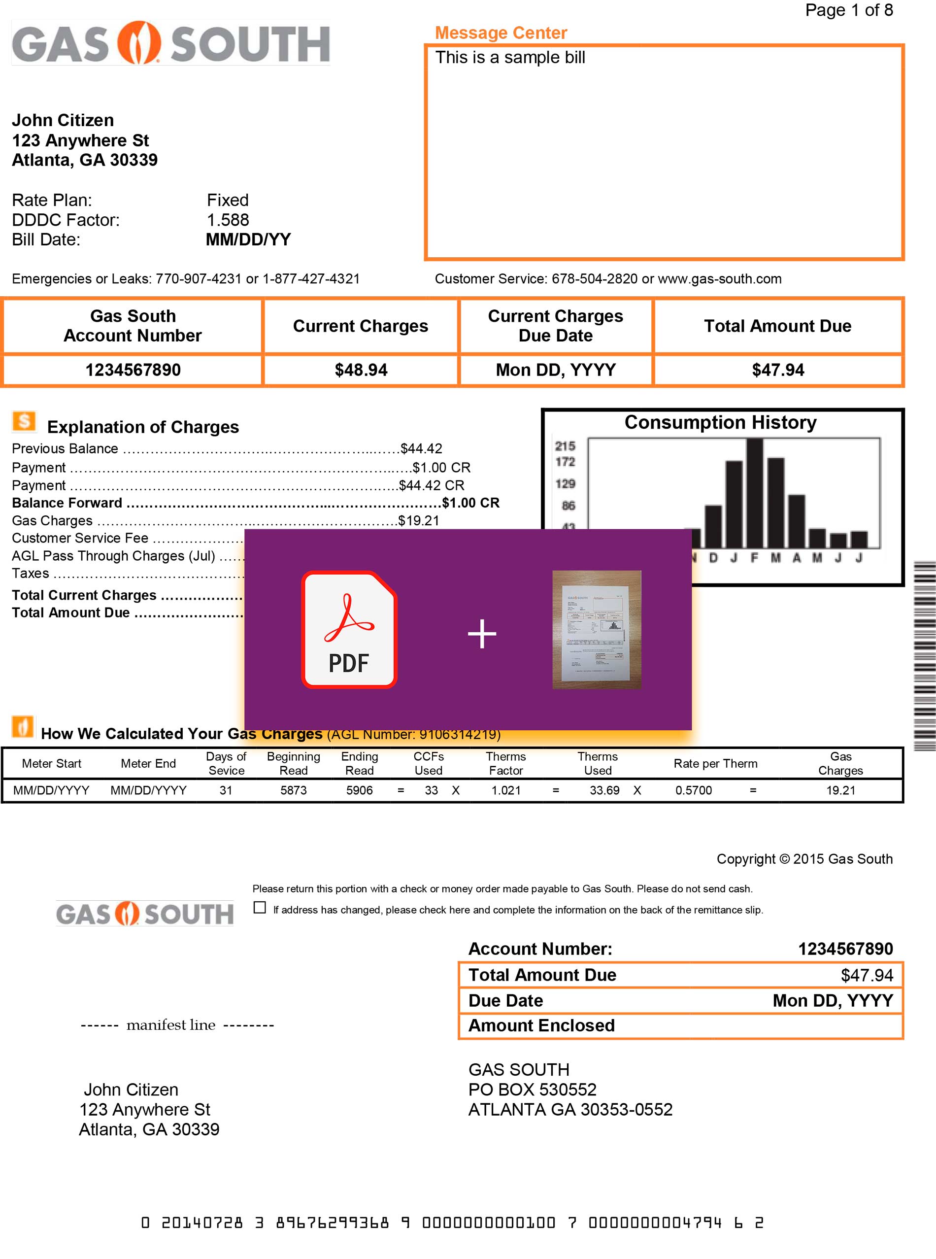 New Template New York Ga 2 new york utility bill template