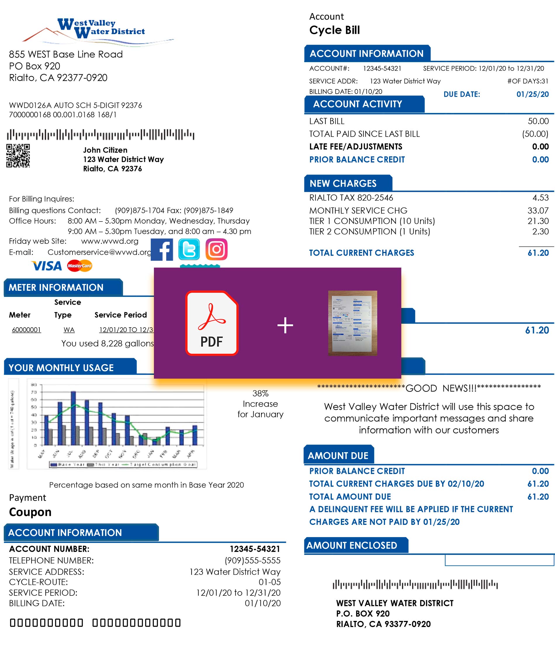 New Template California Valley 2 California utility bill