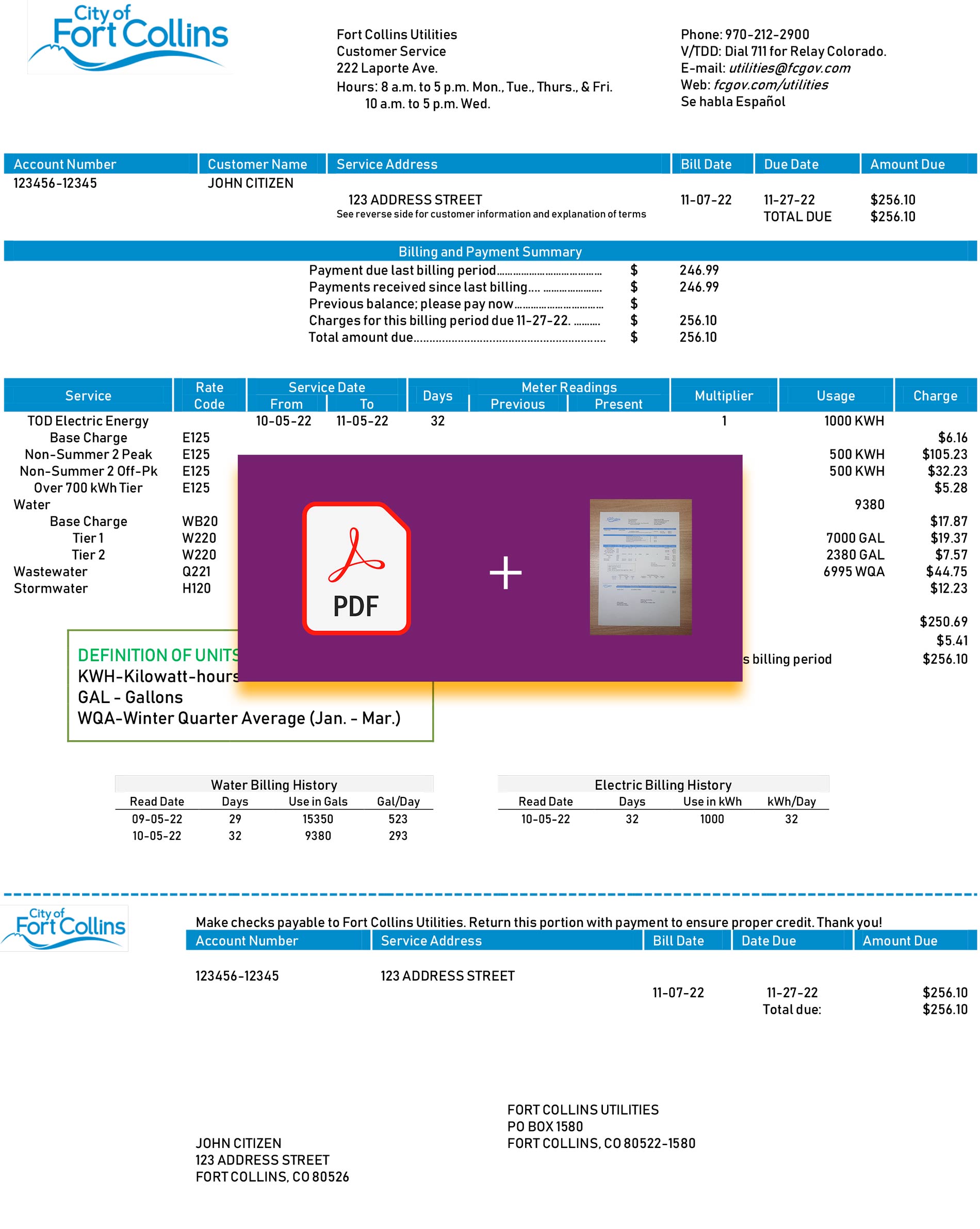 New Template Colorado Fort 2 Colorado utility bill