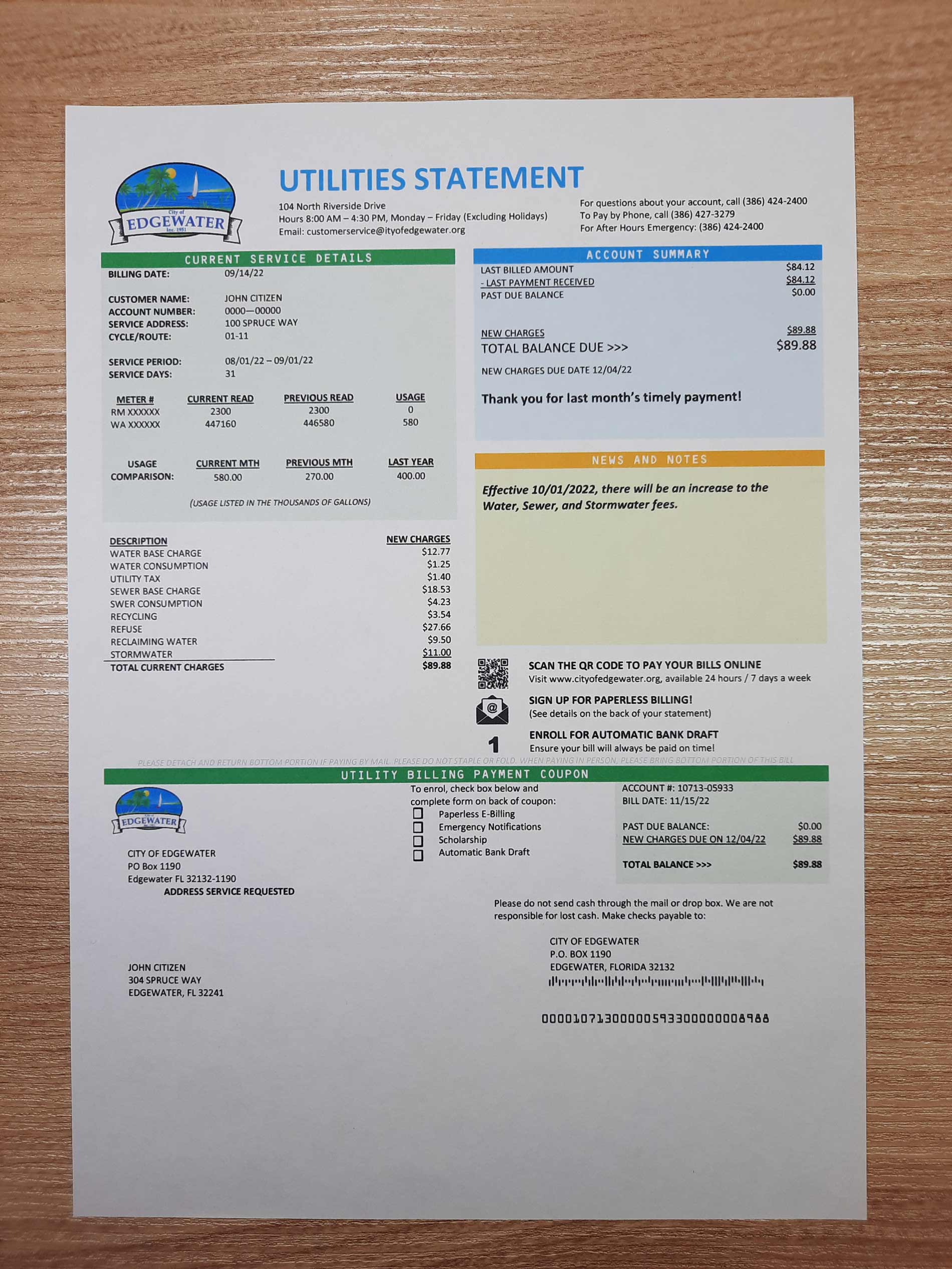 New Template Florida Edgewa 3 pdf florida utility bill