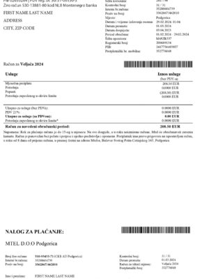 New Template Montenegro TEL